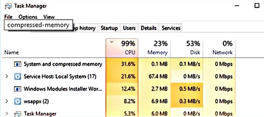 La CPU siempre está al 100%